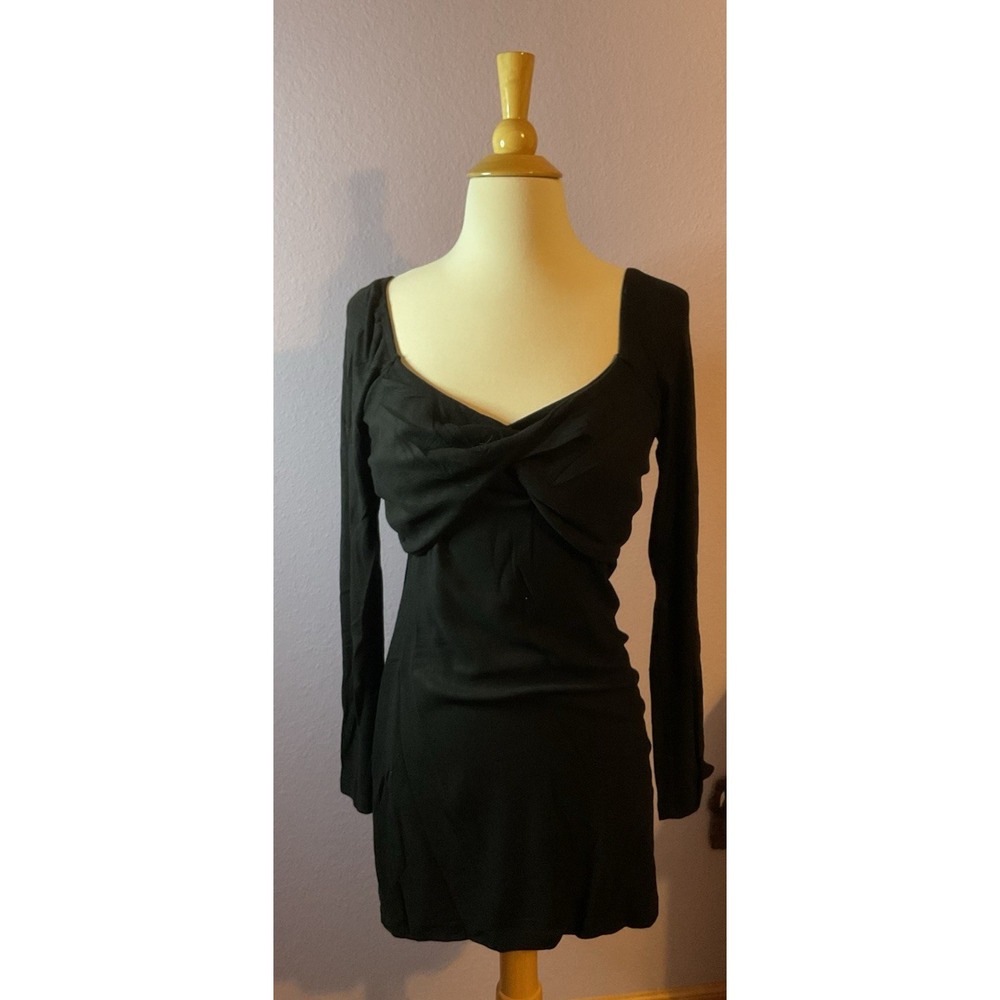 Edit By Nine Twist Front Long Sleeve Mini Dress‎ Size Small New